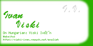 ivan viski business card